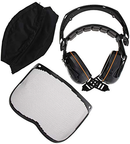 Husqvarna 505665358 Mesh Visier mit Haarband Gehörschutz
