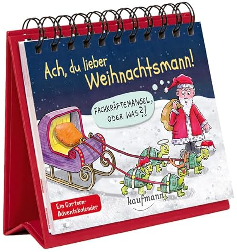 Ach, du lieber Weihnachtsmann!: Ein Cartoon-Adventskalender mit Comic-Weihnachtskarten (Comic-Adventskalender mit 24 lustigen Postkarten)