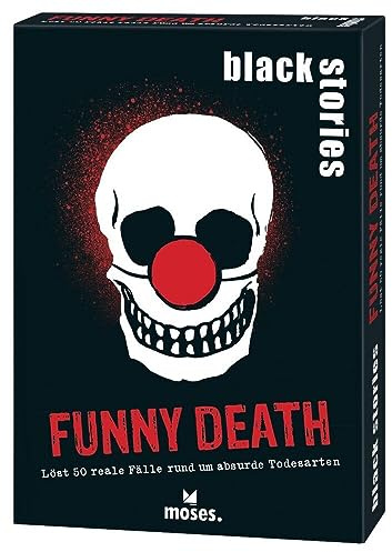 Moses. Black Stories Funny Death Edition | 50 rabenschwarze Rätsel | Das Krimi Kartenspiel