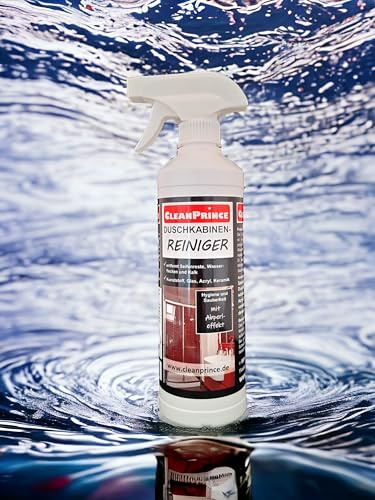 CleanPrince Duschkabinenreiniger 0,5 Liter | entfernt Kalk und Ablagerungen Dusche Bad Sanitär Duschkabinen Reiniger