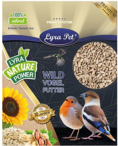 Lyra Pet® | 10 kg Sonnenblumenkerne Geschält | Wildvogelfutter Ganzjährig | Ideal für Jungtiere | Vogelfutter für Wildvögel | Wertvolles Streufutter | Energiespender ohne Schale | Sommer und Winter