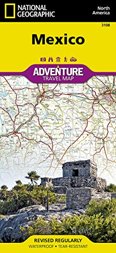 Mexico Adventure Map by National Geographic – Waterproof Foldable Travel Map Featuring Baja, Yucatán, Chiapas, Mexico City, and National Parks (National Geographic Adventure Map)