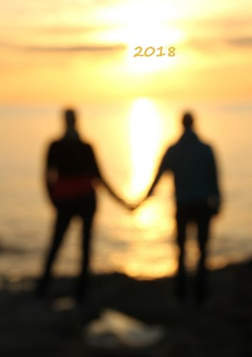 Kalender 2018 - A5 - Hand in Hand im Sonnenuntergang: 1 Woche pro Doppelseite
