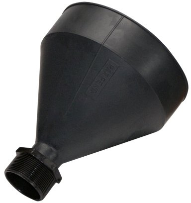 WirthCo Trichter King 3 Quart Polyethylen-Schlagzeug-Trichter mit 5,1 cm Gewinde, Schwarz