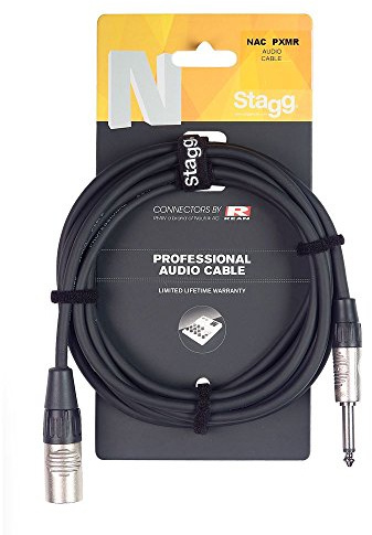 Stagg NAC10PXMR 10 m 3 Pin Mono Jack Male to Male XLR REAN Plug Audio Cable
