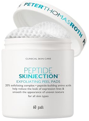 Peter Thomas Roth - Peptide Skinjection™ Peeling Pads – Exfolierende Gesichtspads mit Peptiden, Glattere Haut & Anti-Aging Pflege