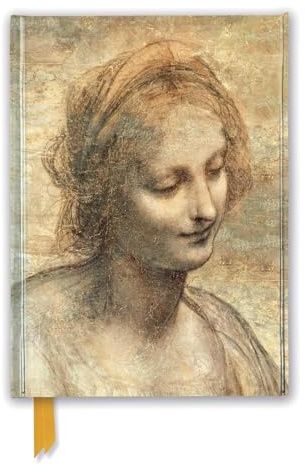 Leonardo da Vinci. Detail of the Head of the Virgin (Foiled Journal) (Flame Tree Notebooks): Unser hochwertiges, liniertes Blankbook mit festem, ... Notizbuch DIN A 5 mit Magnetverschluss)