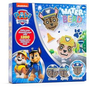 Bookoli - Kit de perles d'eau Pat' Patrouille – avec 1 000 perles d'eau et un livre de 24 pages – Loisirs créatifs pour enfants de 6 à 9 ans
