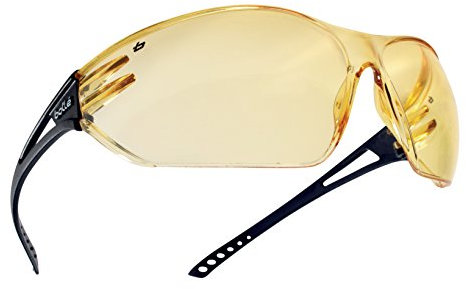 Bolle SLAPSJ Slam Glasses PC Frame Anti-Scratch and Fog Lens, Black/Yellow