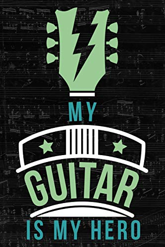 Gitarre Notenheft: DIN A5 Notenheft für Musiknoten zum Selberschreiben I Notenpapier blanko im Hochformat I Notenlinien Notizbuch für Lieder, Noten und Songtexte