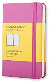Moleskine farbiges Notizbuch (XS, Hardcover, liniert) pink