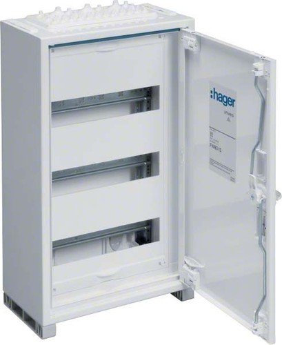 Hager FWB33S Boîte de Distribution 3 tronçons 3 rangées 108m équipée