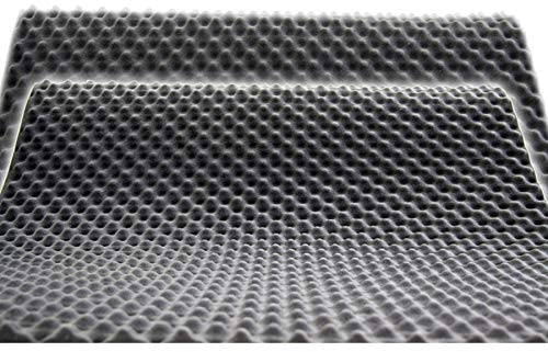 Akustikschaumstoff als Akustik Noppenschaum - Platte 100x200x3cm (anth/schwarz) aus hochwertigem PUR Schaumstoff