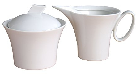 Creatable 13571 - Lattiera e zuccheriera Wing Ensemble, Colore: Bianco (Confezione da 2)