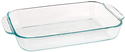 Pyrex Basics 2 Quart Glass Oblong Baking Dish, Clear 11.1 in. x 7.1 in. x 1.7 in.