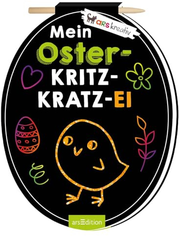 Mein Oster-Kritzkratz-Ei: Kreativer Kratzelspaß mit Malideen und Holzstift für Kinder ab 5 Jahren