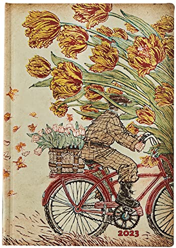 Paperblanks Flexis Kalender mit weichem Einband, 12 Monate 2023, Holländischer Frühling | Horizontal | Midi (125 × 175 mm)
