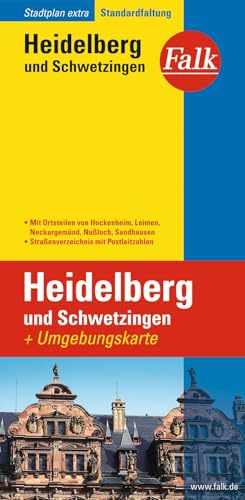 Falk Stadtplan Extra Standardfaltung Heidelberg / Schwetzingen
