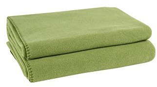 Zoeppritz Decke in der Farbe: Grün, aus 65% Polyester, 35% Viscose hergestellt, Größe: 160x200 cm, 103291-650-160x200