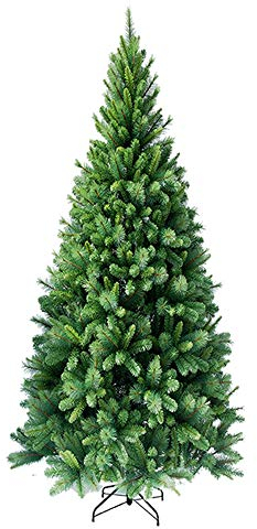 RS Trade HXT 1101 Slim Colorado-Mix 180 cm künstlicher PVC Weihnachtsbaum (extra schmal Ø ca. 91 cm) 662 Spitzen, Schnellaufbau Klappsystem, schwer entflammbar, Tannenbaum inkl. Metallständer