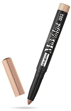 Pupa Milano Made To Last Waterproof Eyeshadow - Long Wear, Pigmented Cream Shadow Stick - Smudge Proof, Easy Blending Formula - Satin, Pearl, and Metallic Shades - 003 Nude Gold - 0.049 oz