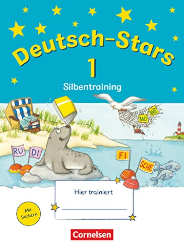 Deutsch-Stars - Allgemeine Ausgabe - 1. Schuljahr: Silbentraining - Übungsheft - Mit Lösungen
