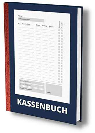 Kassenbuch: A4 Blau- Einfaches Einnahmen und Ausgaben Buch für Einzelunternehmer, Selbständige und Vereine. Auch als Haushaltsbuch geeignet. Über 2000 ... Mwst. (Kassenbuch Kleinunternehmer, Band 1)