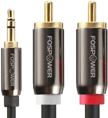 FosPower Cavo RCA Jack 3.5mm Maschio a 2 Maschio RCA Stereo Audio Cavo