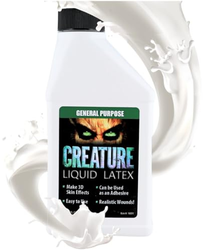 16oz - CLEAR - Creature Liquid Latex, General Purpose Professional Special Effects Liquid Latex