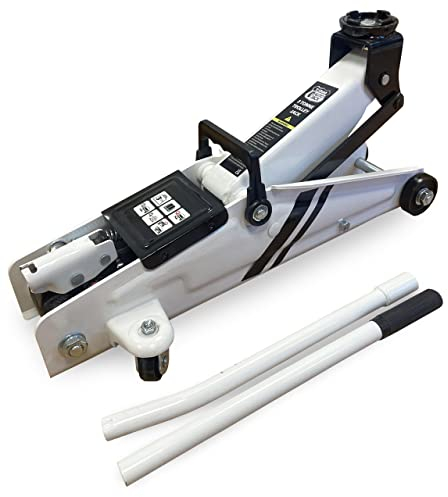 Autojack 3 Tonne Trolley Jack Heavy Duty Steel Hydraulic Car Lift Long Chassis 592mm Lifting Range 135mm - 400mm Weight 19kg