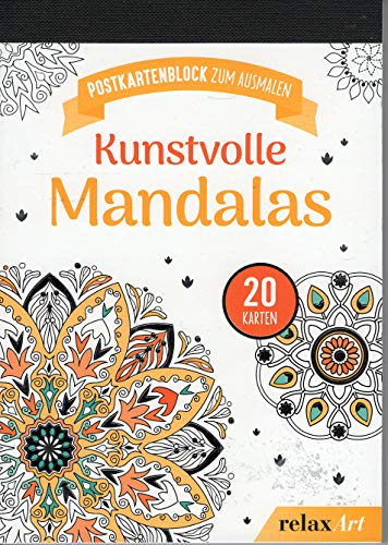 20 Kunstvolle Mandalas Postkartenblock zum Ausmalen