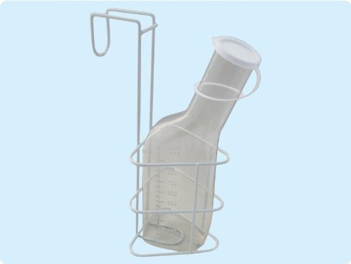 Urinflaschen-Set bestehend aus Urinflasche 1 Liter glasklar und Urinflaschenhalter Top-Qualität