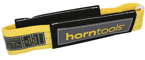 horntools Bergegurt 2m x 9cm - Gelb - 21t Bruchlast - 3t Arbeitslast - Extra Reißfest - Abschleppseil für Offroad, PKW & LKW - Hochwertig & Robust