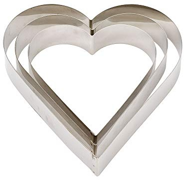 DECORA 0060463 BACKRAHMEN AUS Edelstahl Herz cm 18X4,5H, Silber