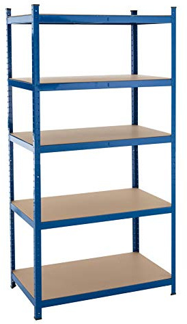 ESTEXO Lagerregal Steckregal Schwerlastregal Kellerregal Regal verzinkt Werkstattregal Werkbank Regal Blau 200x100x60cm | 875kg