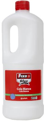 Fixo | Glue Cola Blanca Líquida Uso Escolar y Manualidades | 1Kg | Adhesión Confiable en Diversos Materiales