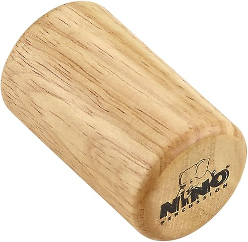 Nino Percussion Wood Shaker Instrument – Kleiner Holz Shaker für Kinder ab 3 Jahren – Zylinderförmiges Musikinstrument – Siam Eiche, Natur (NINO1) | Musikinstrument für Kinder ab 3 Jahren, Siam Eiche