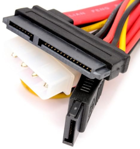 SATA 1.5GB/s & 3Gb/s Seriell Combo Daten & Strom Kabel 0,5 m [0.5 Meter]