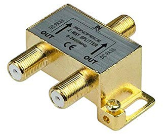 Monoprice Premium 2-Way Coax Cable Splitter - F-Type Screw, for Video Cable and TV Antenna