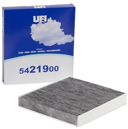 UFI Filters, Filtro de Habitáculo de Carbón Activo 54.219.00, Filtro de Habitáculo de Recambio, Apto para Coches, Apto para Modelos Audi, Cupra, Man, Seat, Skoda y Volkswagen