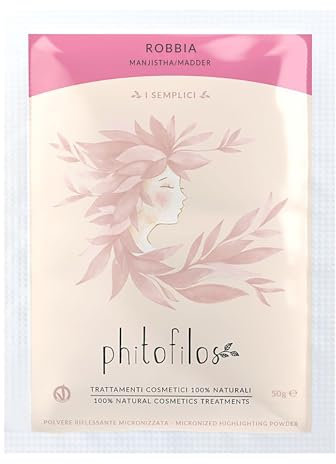 Phitofilos Robbia, Polvere Tintoria Naturale Pura, Riflessi Viola Prugna Porpora