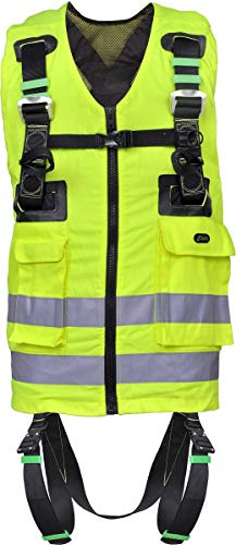Kratos Safety Fall Harness Fluorescent Yellow Polyester Full Body Scaffold FA1030200 High Vis