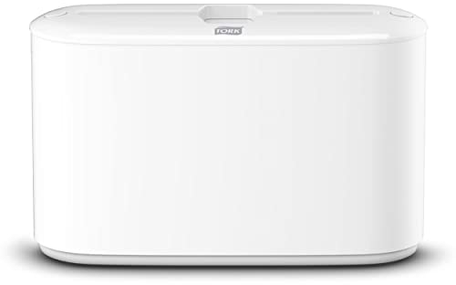 Tork 552200 Dispensador de toallas de mano entreplegadas para mostrador/despachador de papel secamanos compatible con el sistema H2, blanco, 21,8 x 32,3 x 11,6cm
