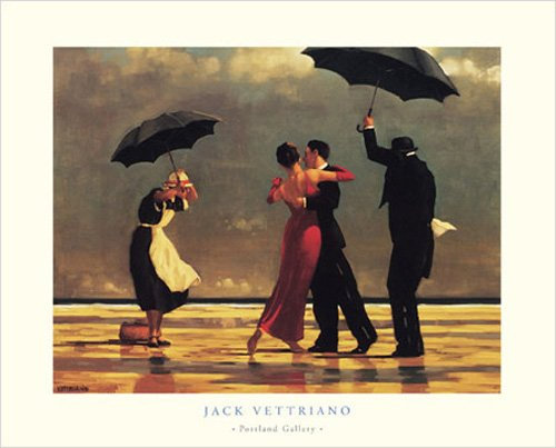 empireposter Vettriano, Jack - The Singing Butler - Kunstdruck Artprint Gemälde Tanz Paar Paare - Grösse 80x60 cm + 2 St Posterleisten Kunststoff 93 cm transparent