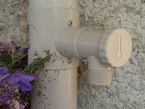 Capt'eau Récupérateur d'eau de Pluie pour Conduits Circulaire (Sable)