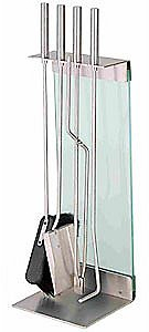 Conmoto Teras Kaminbesteck 5-teilig Edelstahl Glas klar