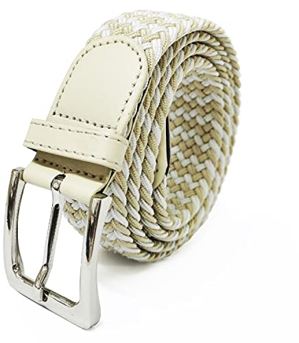 Glamexx24 Elastischer Gürtel Stoffgürtel Unisex: Stretchgürtel Geflochtener Dehnbarer Gürtel für Damen und Herren, Breite 3.5cm Länge 90cm bis 120cm