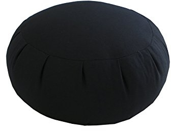 Buckwheat Zafu Meditation Cushion, Black