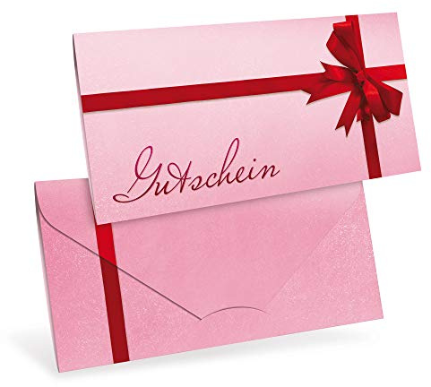 Gutscheinkarten (10 Stück) - Geschenkgutscheine für Mädchen, Weihnachten, Kosmetik - DIN lang Faltkarte verschließbar