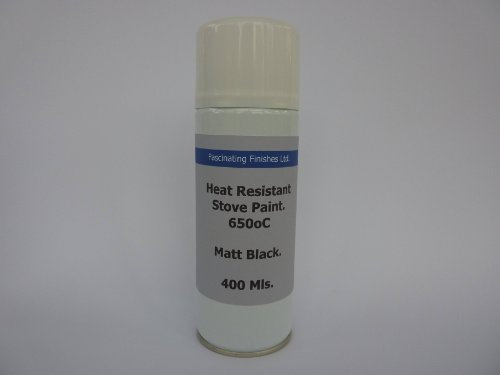 1 x 400ml Aerosol Matt Black Heat Resistant Stove Paint for – Wood Burner, Stove, Grate, Gas Fire Backs, Woodburners, Log Fires, BBQ, Boilers and Similar.
